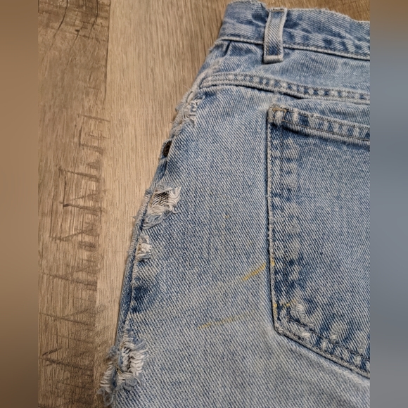 St. John's Bay Distressed Grunge Denim 90's Look Pencil Skirt - Picture 2 of 14